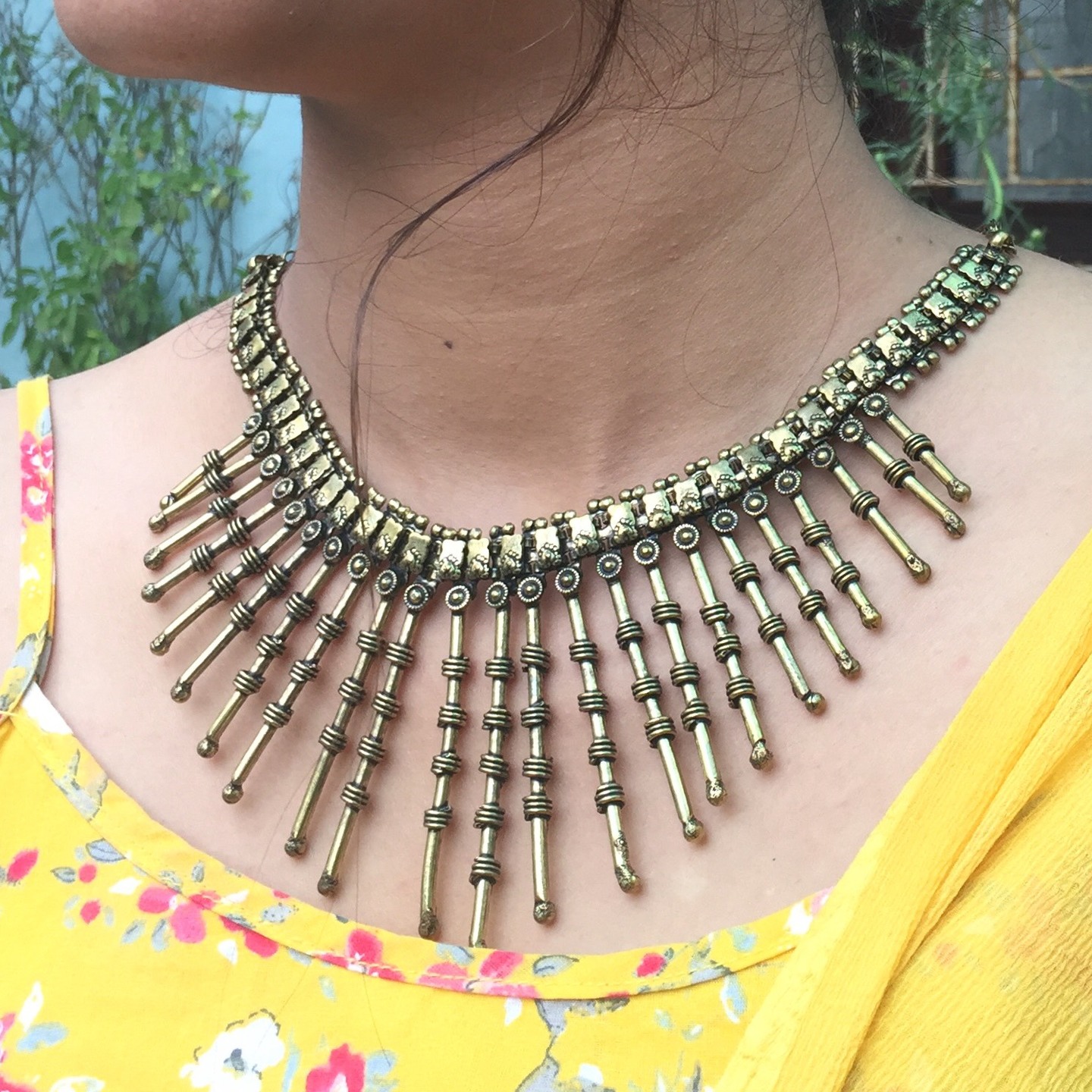 Oxidised Tribal Inspired Necklace