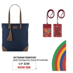 Berlin Leather Accents Tote Navy