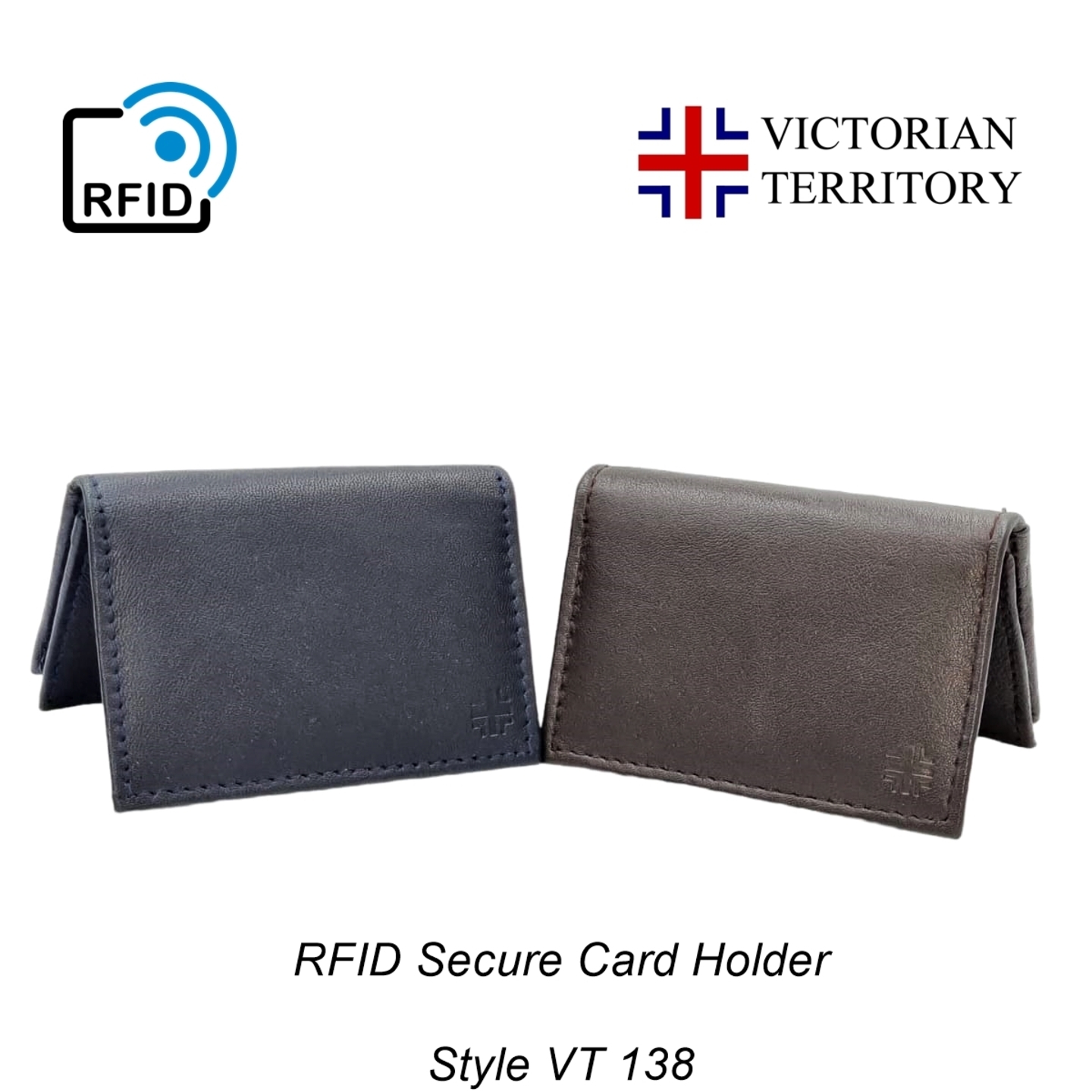 RFID Secure Full Grain Genuine Leather Card holder - Style 138