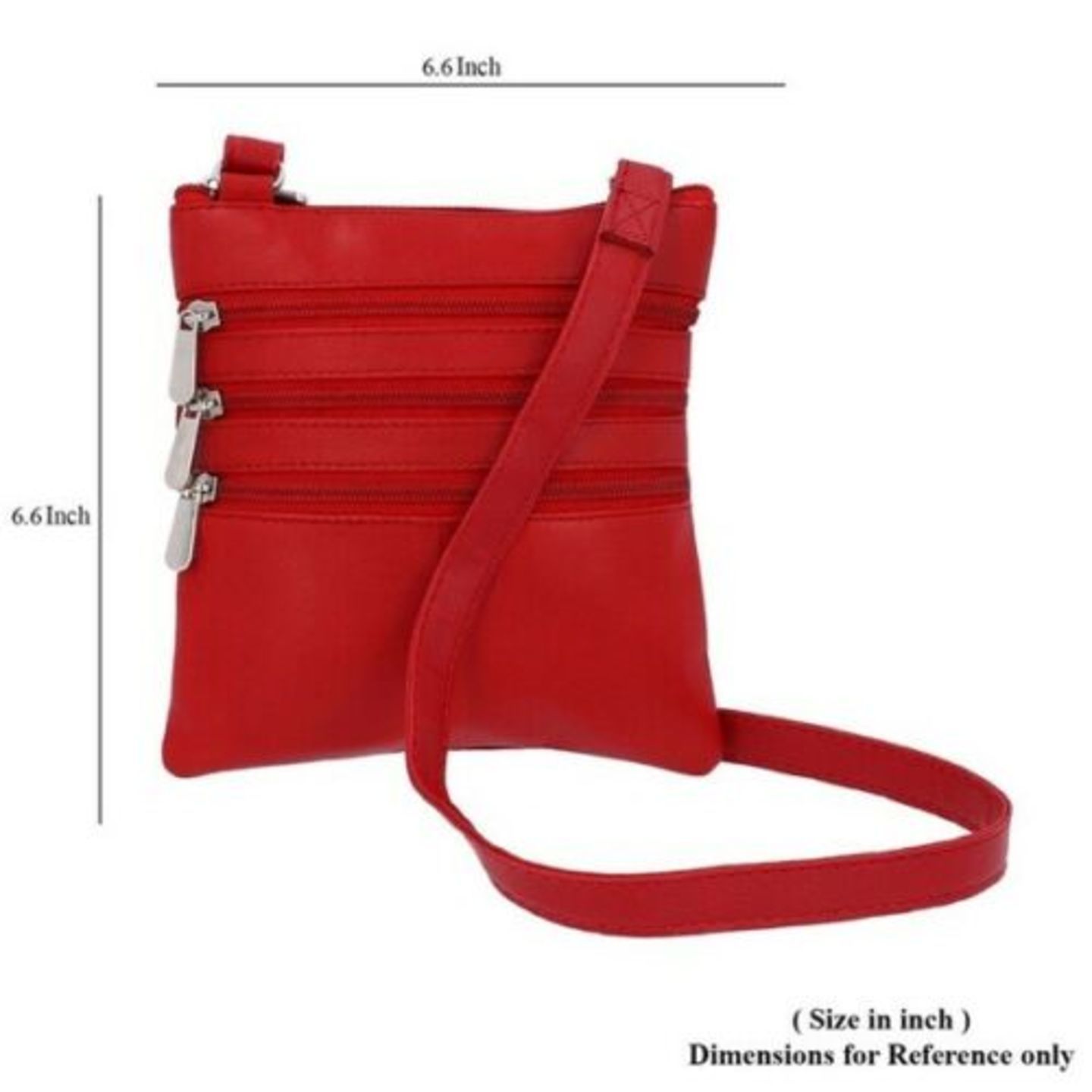Mini Sling & Crossbody Style Leather Bag - 1027 Red