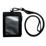 Omni ID,Card & Coin holder with Lanyard ,Black