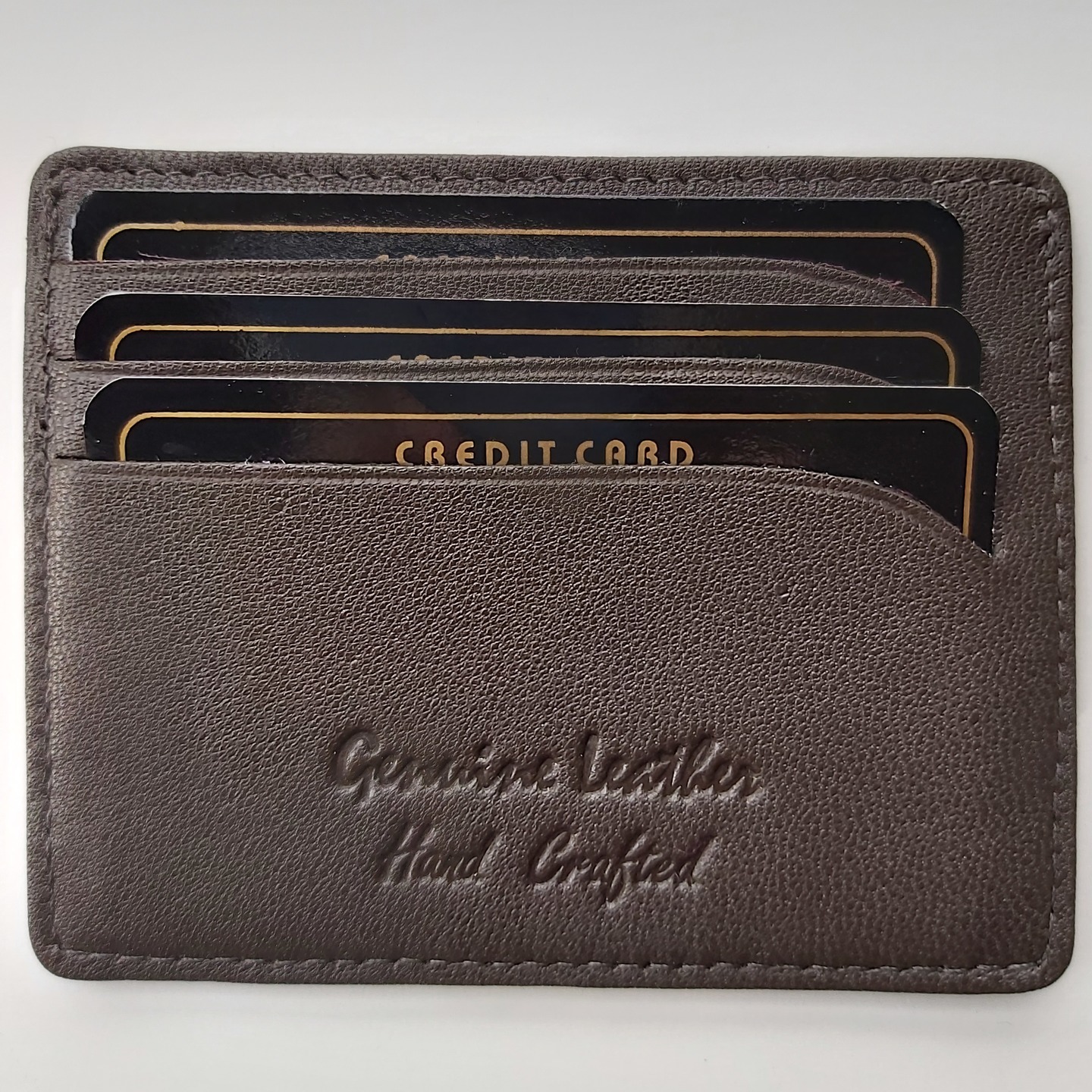 Card Holder in Leather- Brown