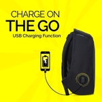 Champ Pro Antitheft Laptop Bagpack With Integrated USB Charging Port