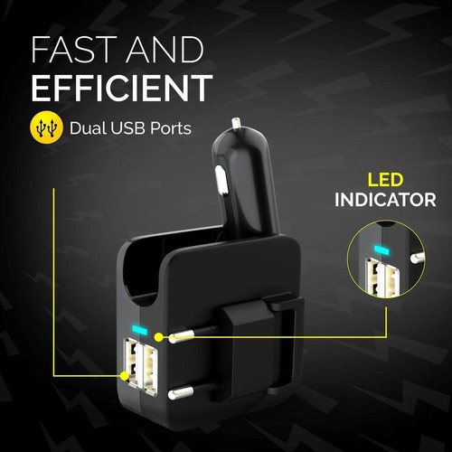 Duo Power Car Charger Plus Wall Charger
