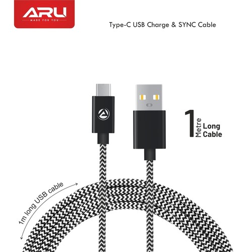 ARU Cotton Braided Type-C Cable