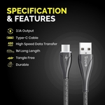 Trovo Zinc Alloy C-Type Cable