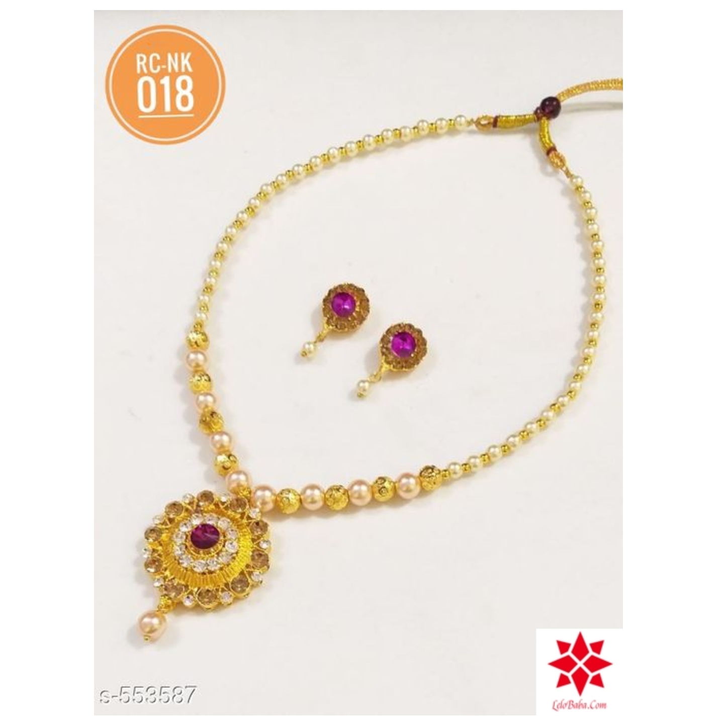 Feminine Bejeweled Alloy Gold Plated Jewellery Sets*
