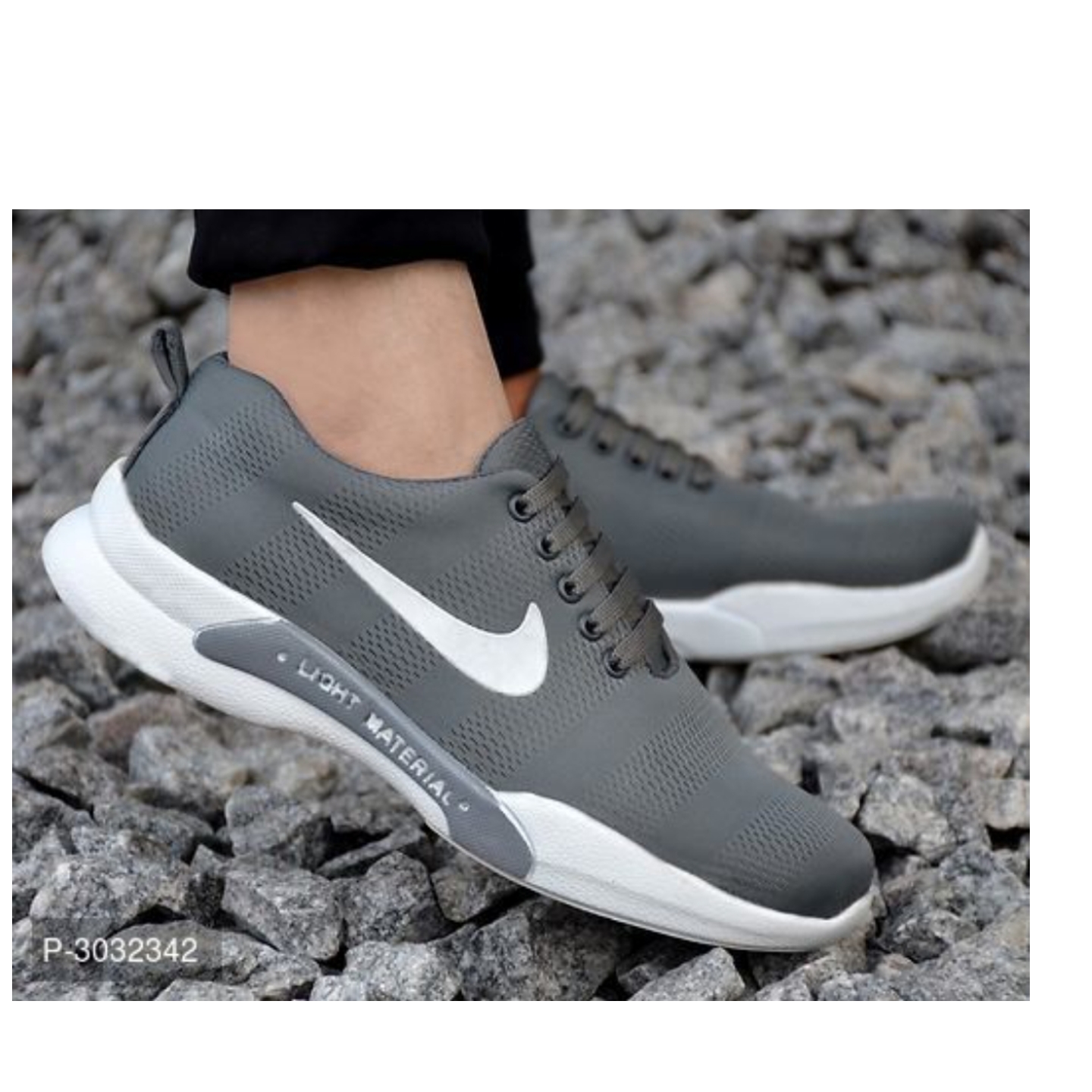 Men's Grey Mesh Sport Shoe*3032342