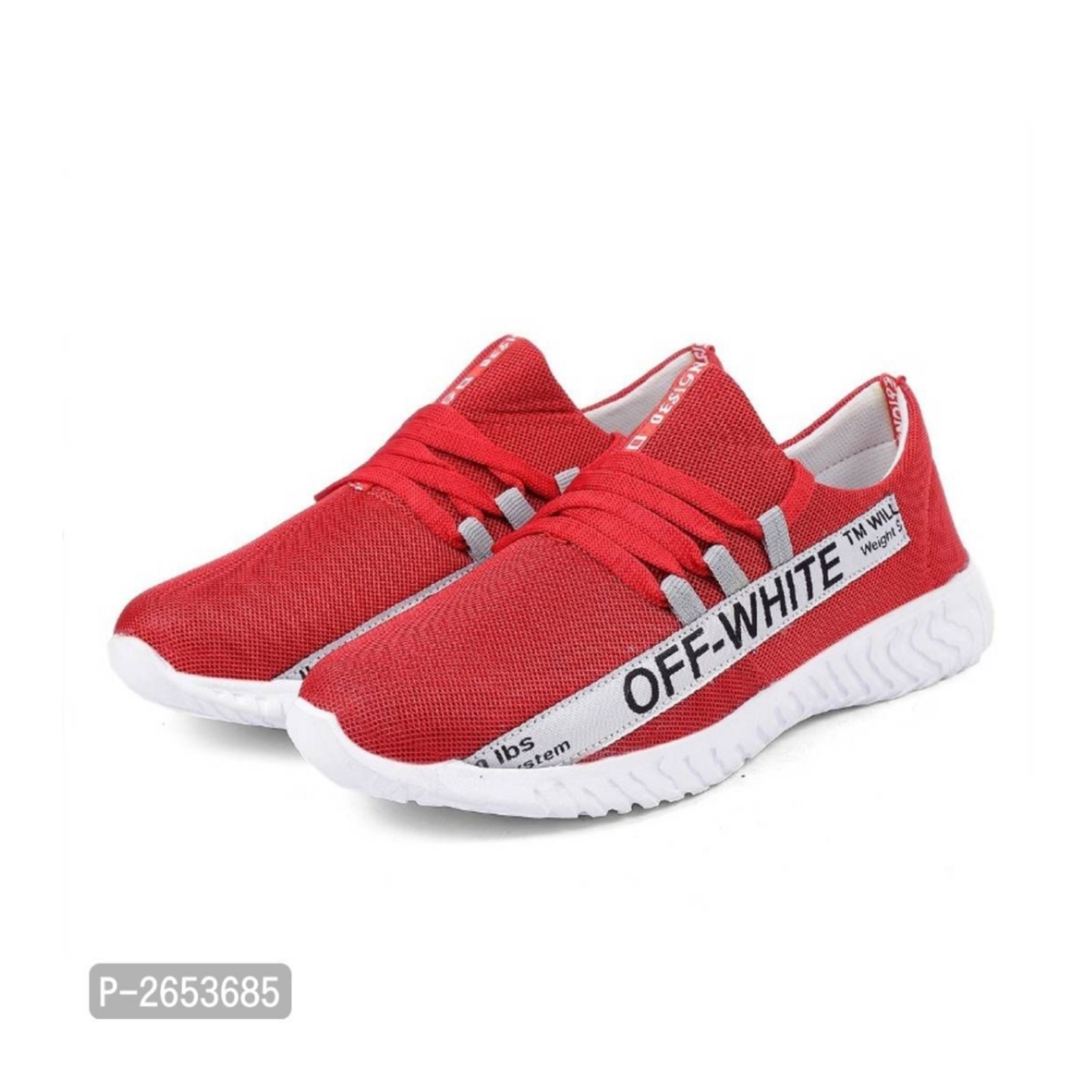 Men's Red Mesh Sport Shoe*2653685