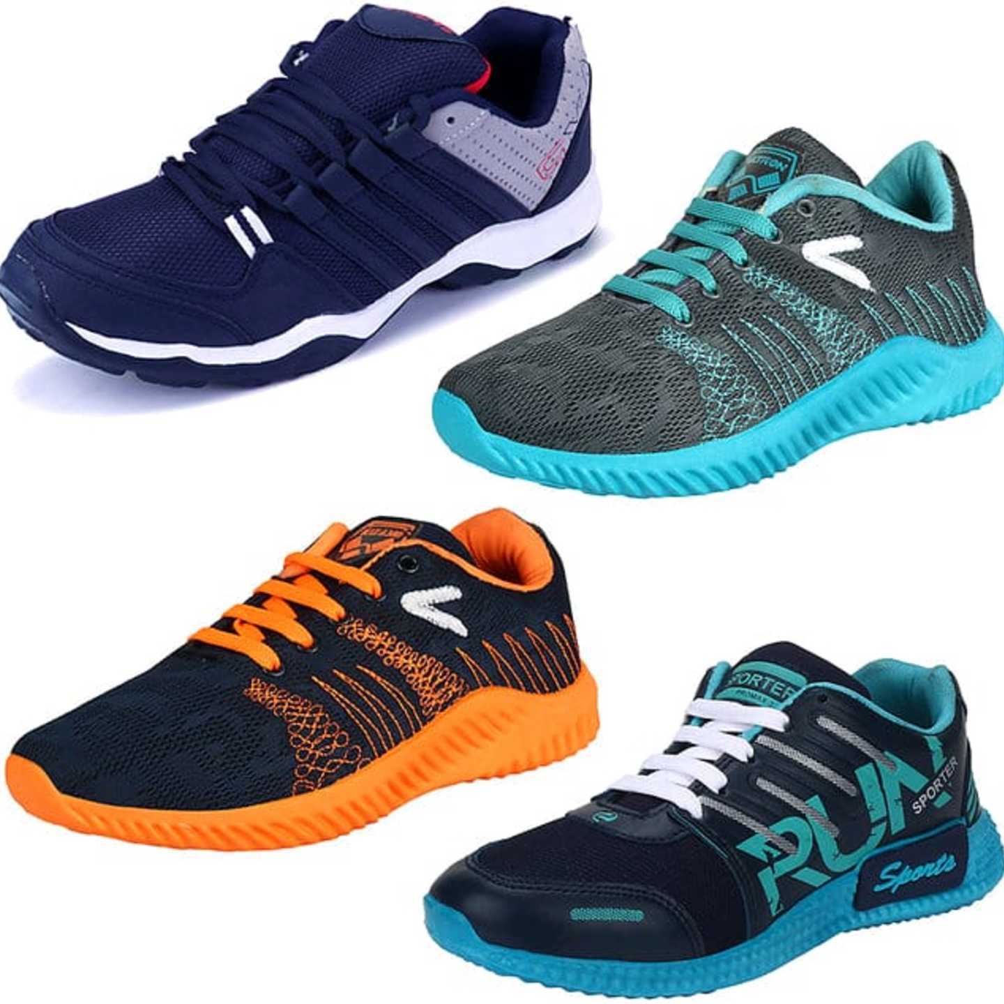 Aramdo Men/boys Multicolor Combo Pack-4 Sports Shoes* Product Id - 145590153