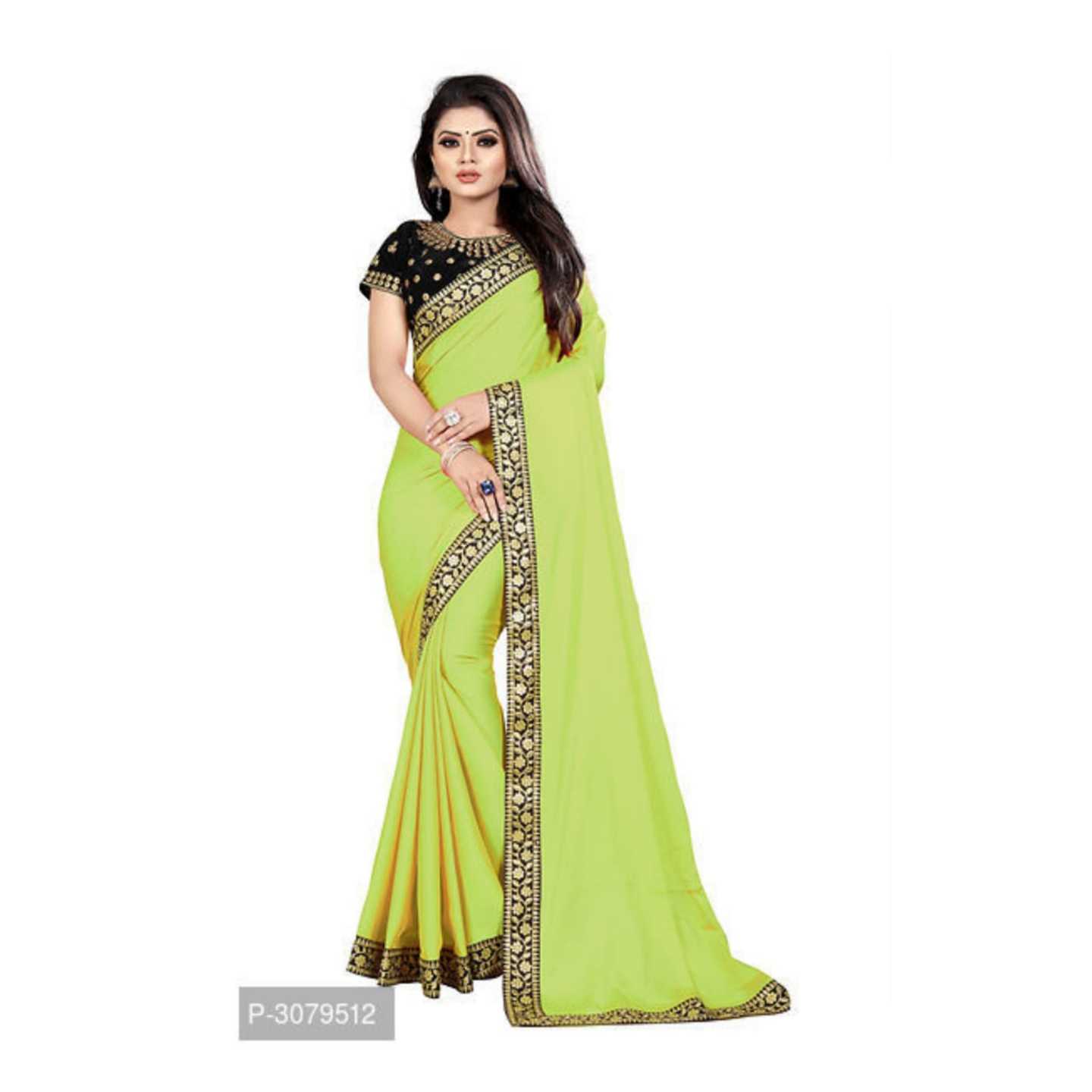 Embroidered Border Designer Georgette Sarees With Blouse Piece