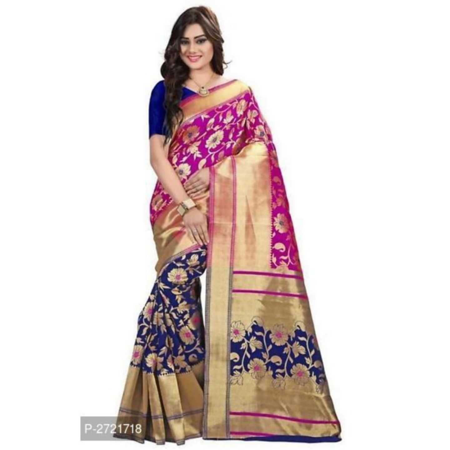 Designer Banarasi Silk Sarees with Blouse Piece
