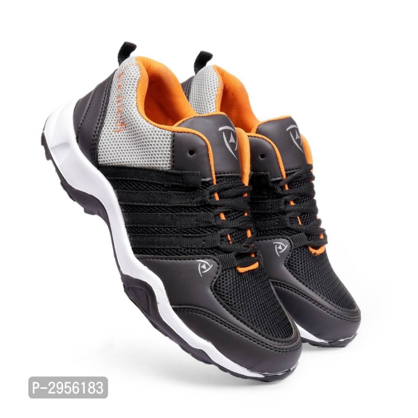 Black Orange Running Sports Shoes For Men*2956183