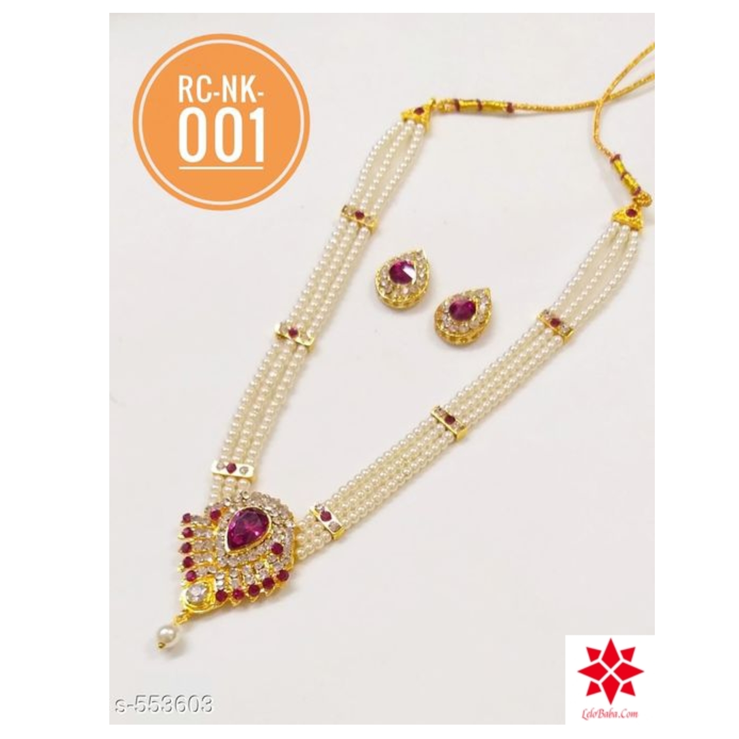 Feminine Bejeweled Alloy Gold Plated Jewellery Sets*