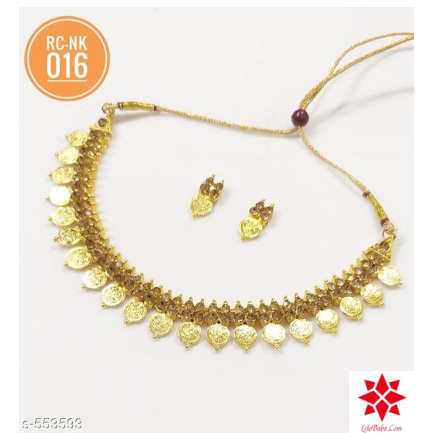 *Feminine Bejeweled Alloy Gold Plated Jewellery Sets