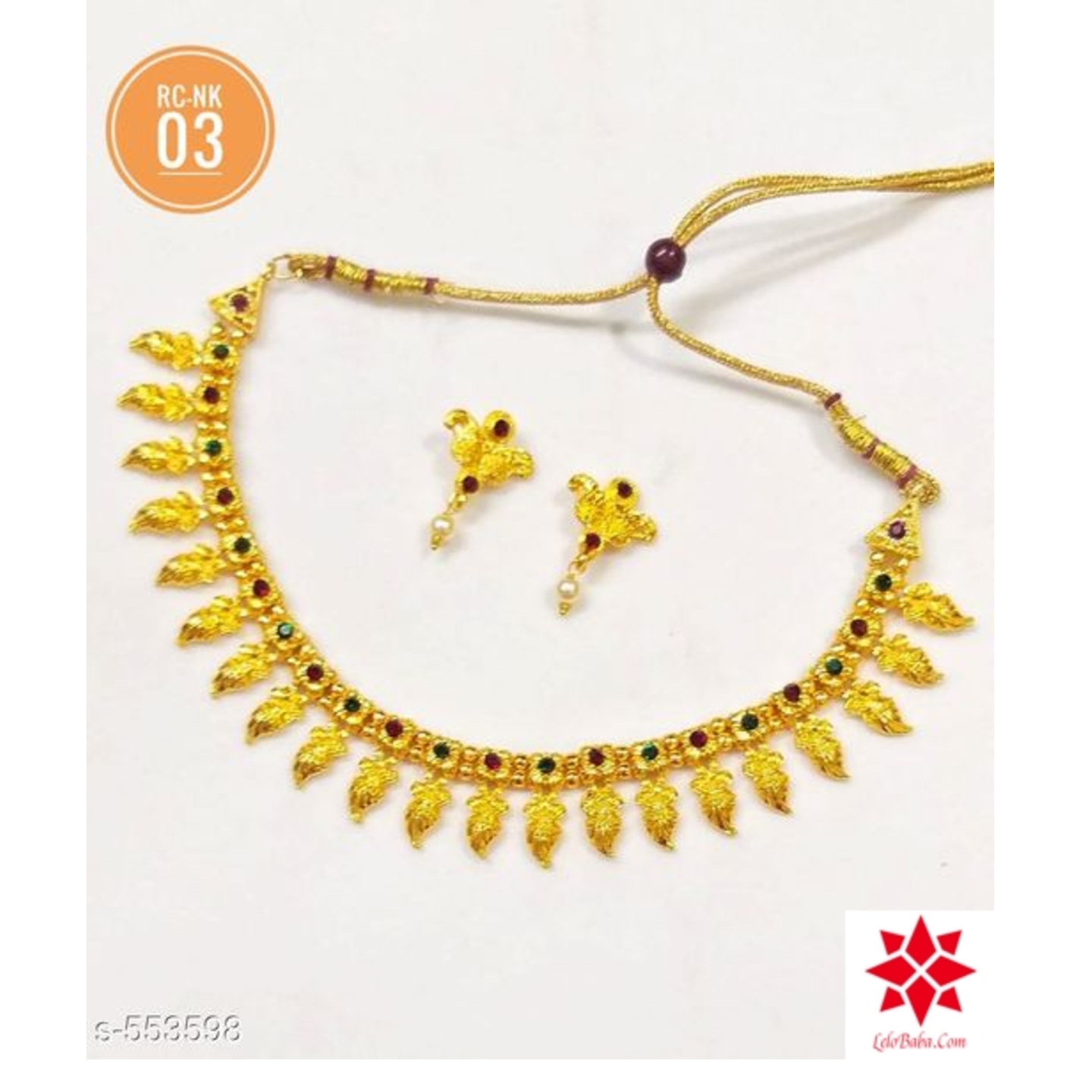 Feminine Bejeweled Alloy Gold Plated Jewellery Sets*