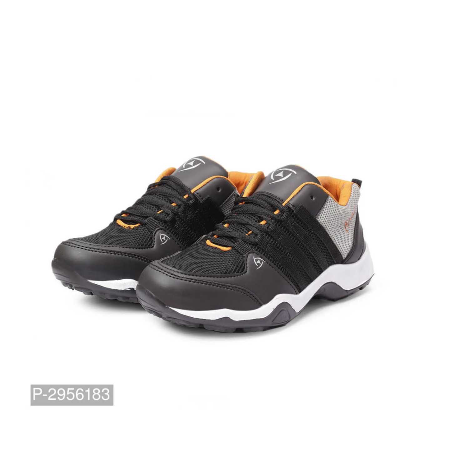 Black Orange Running Sports Shoes For Men*2956183
