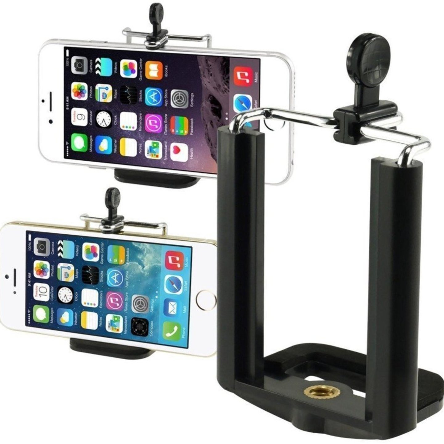 LBTADTP01 CP BIGBASKET - 3110 Portable and Foldable Camera - Tripod with Mobile Clip Holder Bracket, Stand with 3-Dimensional Head 150 gm (Black)