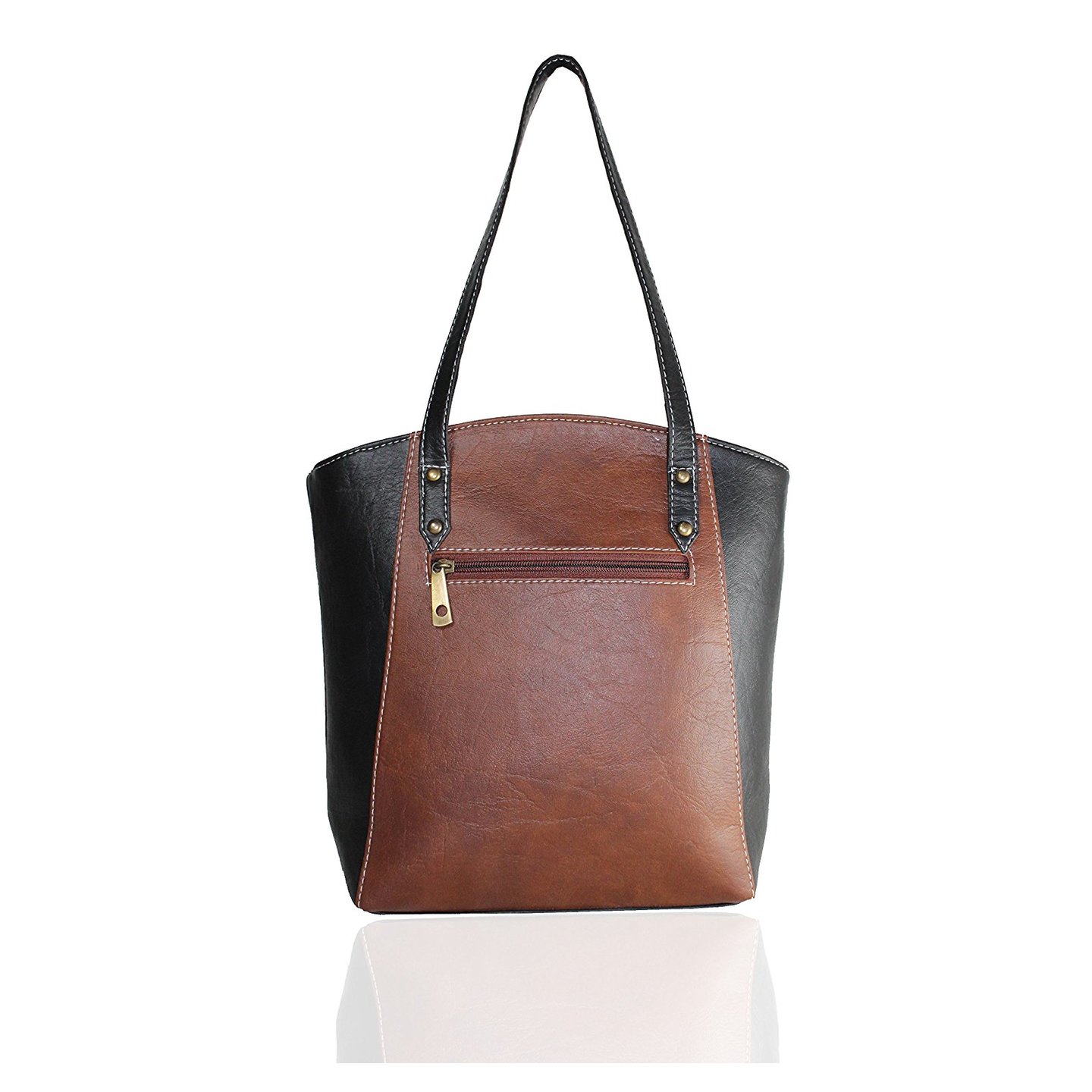 LBTADBG01 Fargo Motley PU Leather Women's & Girl's Shoulder Tote Handbag & Cross Body Side Sling Bag Combo (Brown,Black_FGO-041)