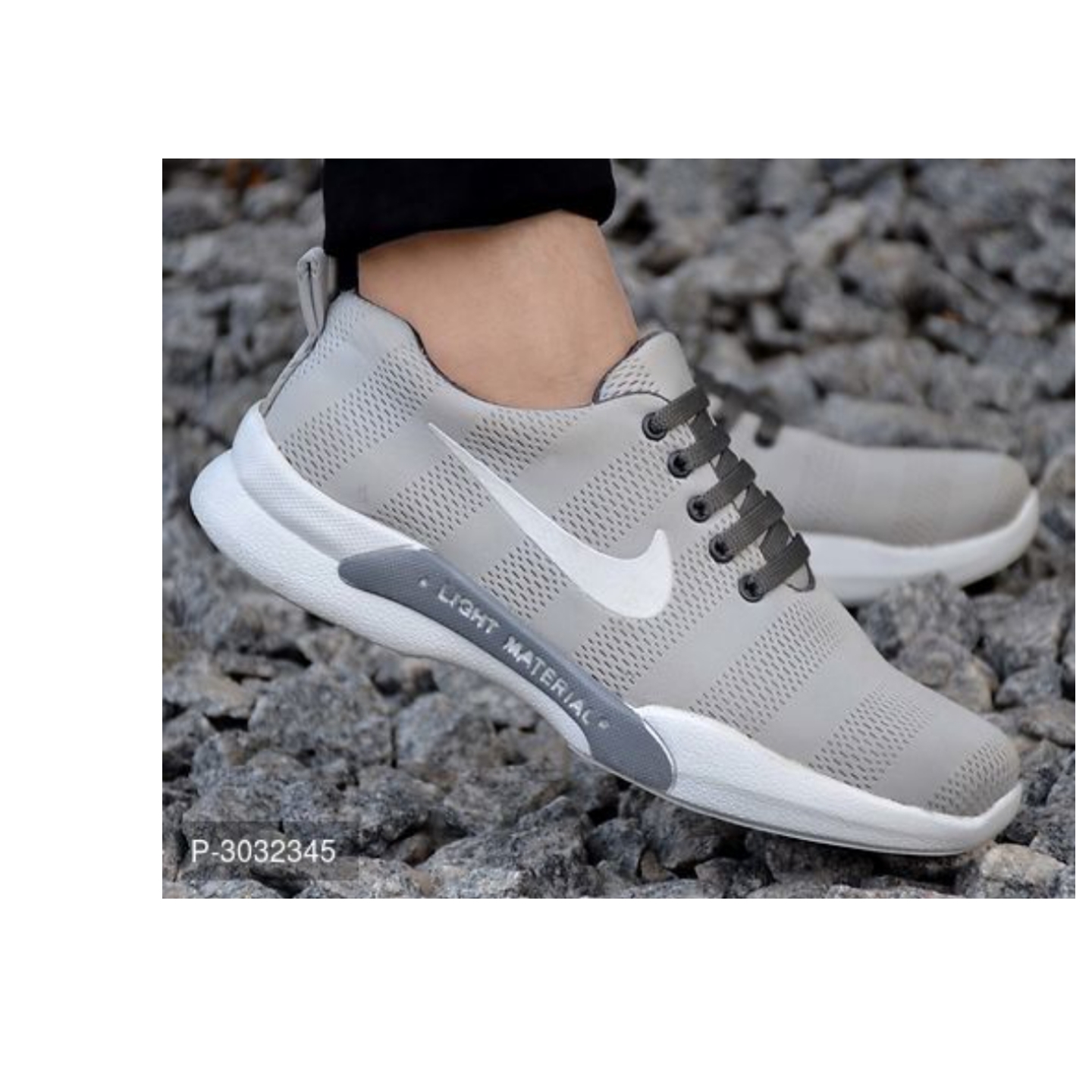Men's Grey Mesh Sport Shoe*3032345