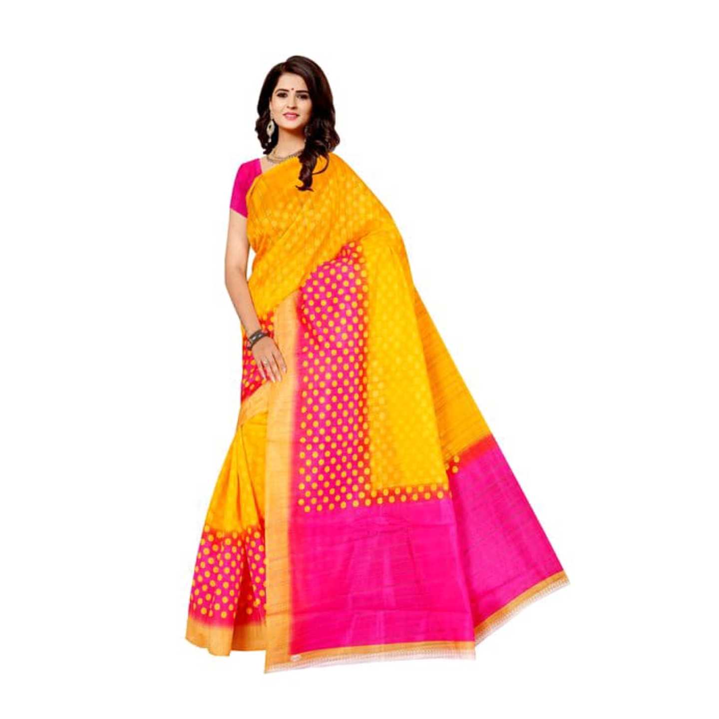 Multicolour Bhagalpuri Silk Saree* Product Id - 146005602