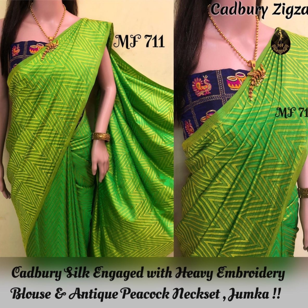 Zigzag Sana Silk Saree - Shiny & Soft Silk