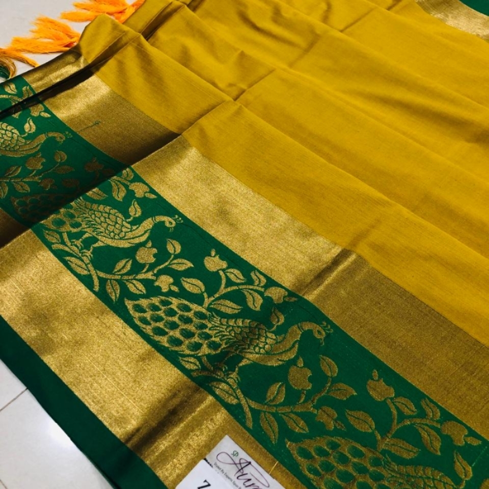 Pure silk cotton jecaurd border