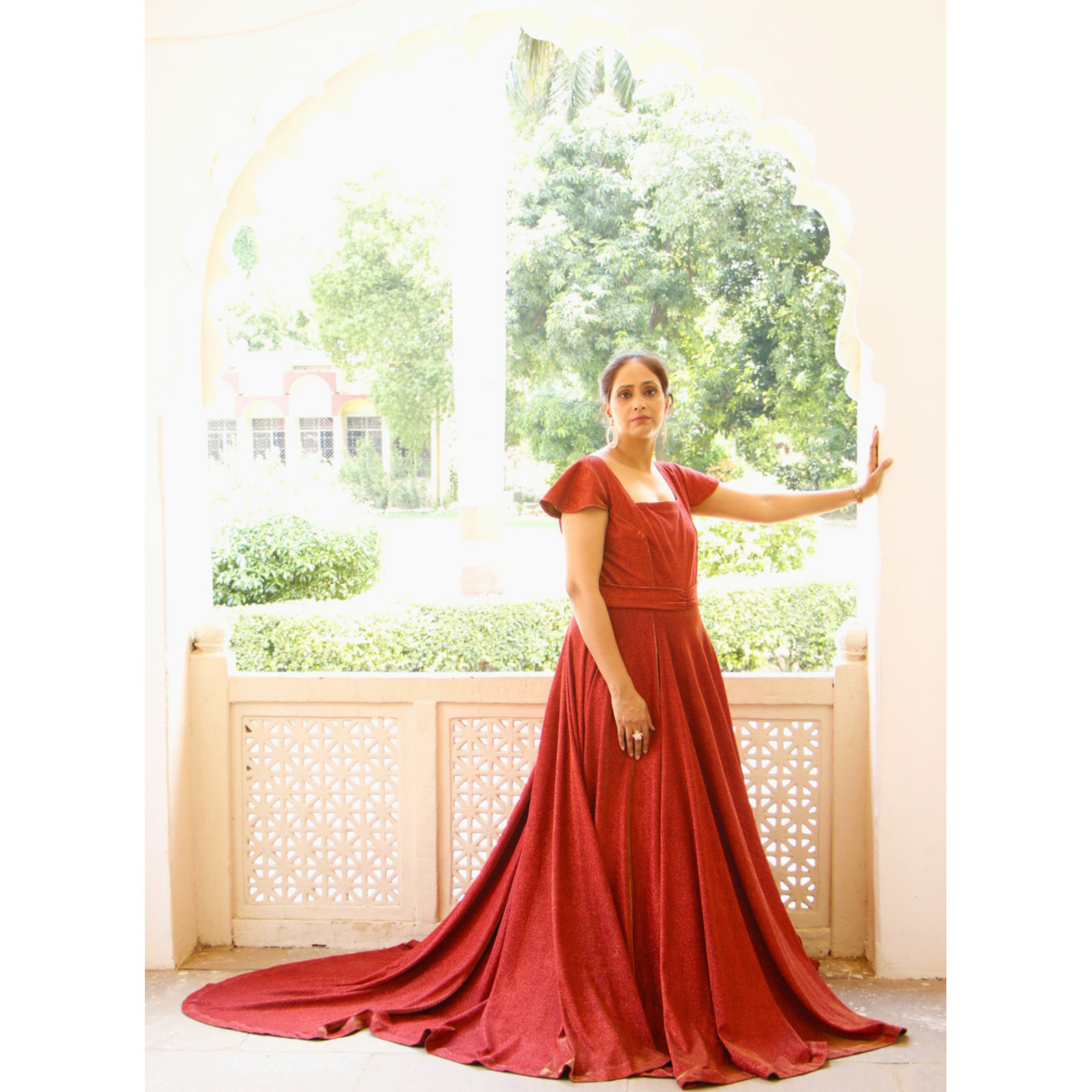 Red Trail Gown
