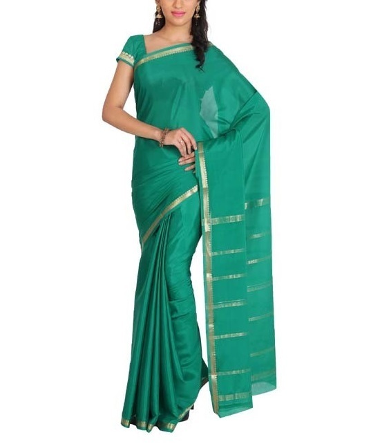 Leaf Green Mysore Silk Saree | KSIC Sarees Creape Saree | mysore silk sarees online | ksic sarees online shopping