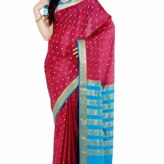 Peach Pink with Anandha Blue Mysore Silk Saree | KSIC Sarees | Creape Saree | Mysore silk sarees online