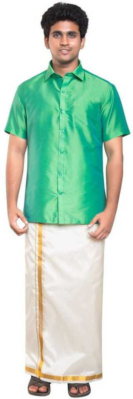 Sneha Green Half  slevees