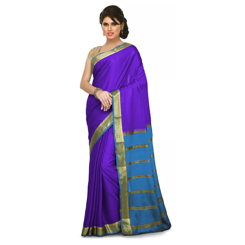 Blue and Anandha Blue Mysore Silk Saree  KSIC Sarees  Creape Saree  mysore silk sarees online