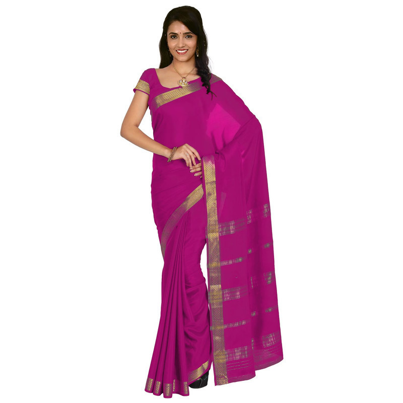 Pink Mysore Silk Saree  KSIC Sarees  Creape Saree  mysore silk sarees online