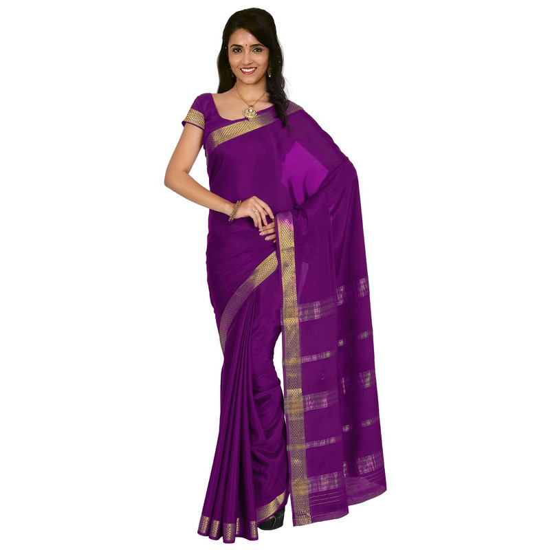Purple Mysore Silk Saree  KSIC Sarees  Creape Saree  mysore silk sarees online
