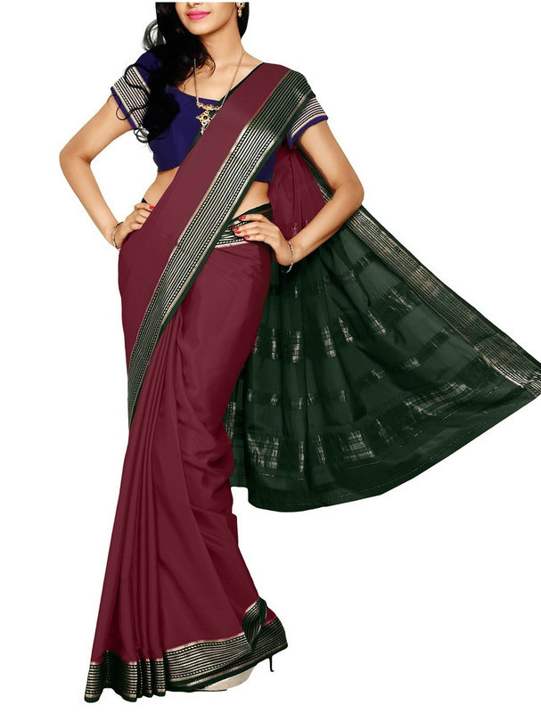 Chocolate Maroon  Mysore Silk Saree | KSIC Sarees | Creape Saree | Mysore silk sarees online