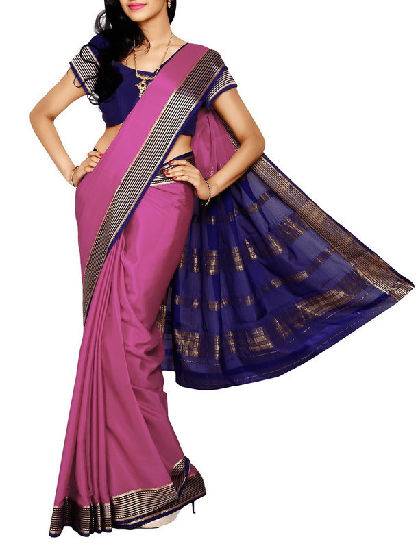 Purple with Royal Blue  Mysore Silk Saree | KSIC Sarees | Creape Saree | Mysore silk sarees online