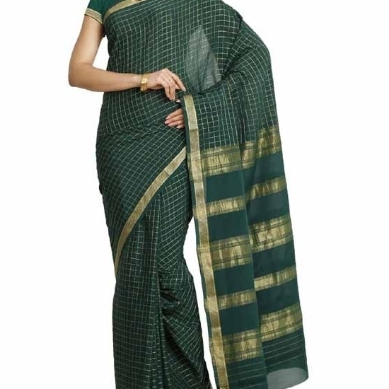 Bottle Green Self  Mysore Silk Saree | KSIC Sarees | Creape Saree | Mysore silk sarees online