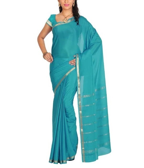 Anandha Blue Mysore Silk Saree | KSIC Sarees Creape Saree | mysore silk sarees online | ksic sarees online shopping