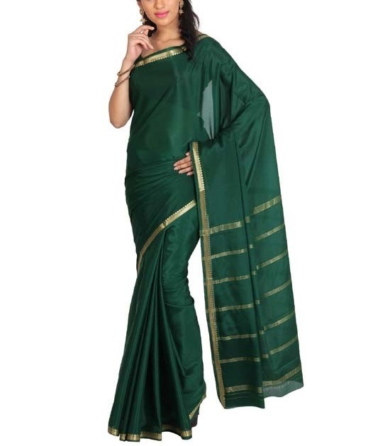 Bottle Green Mysore Silk Saree | KSIC Sarees Creape Saree | mysore silk sarees online | ksic sarees online shopping