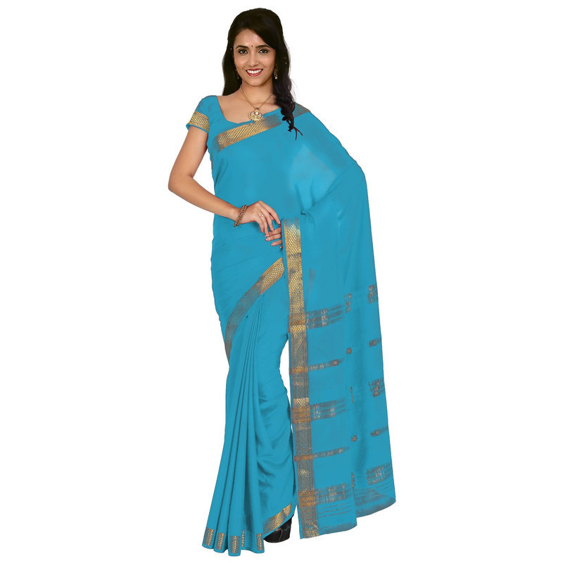 Sky Blue Mysore Silk Saree  KSIC Sarees  Creape Saree  mysore silk sarees online