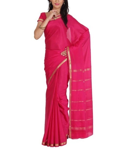 Gagri Pink Mysore Silk Saree | KSIC Sarees Creape Saree | mysore silk sarees online | ksic sarees online shopping