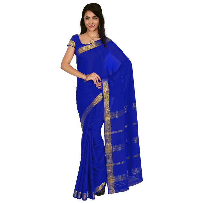 Royal Blue Mysore Silk Saree  KSIC Sarees  Creape Saree  mysore silk sarees online