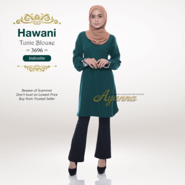 Hawani Tunic Blouse - Indicolite