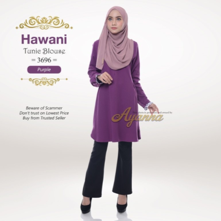 Hawani Tunic Blouse - Purple