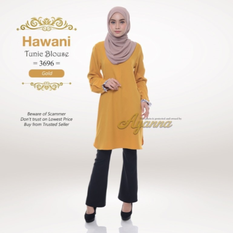 Hawani Tunic Blouse - Gold