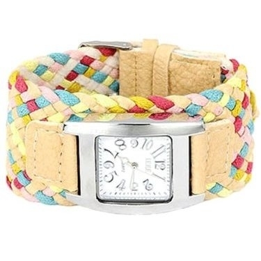 Ashiana Multi coloured Braided Bracelet Style Watch