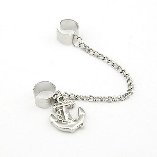Ashiana beautiful Simple silver anchor ear cuff earring