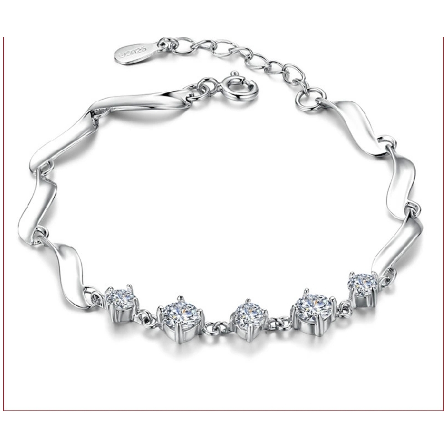 Sterling Silver Ethereal Crystal Bracelete
