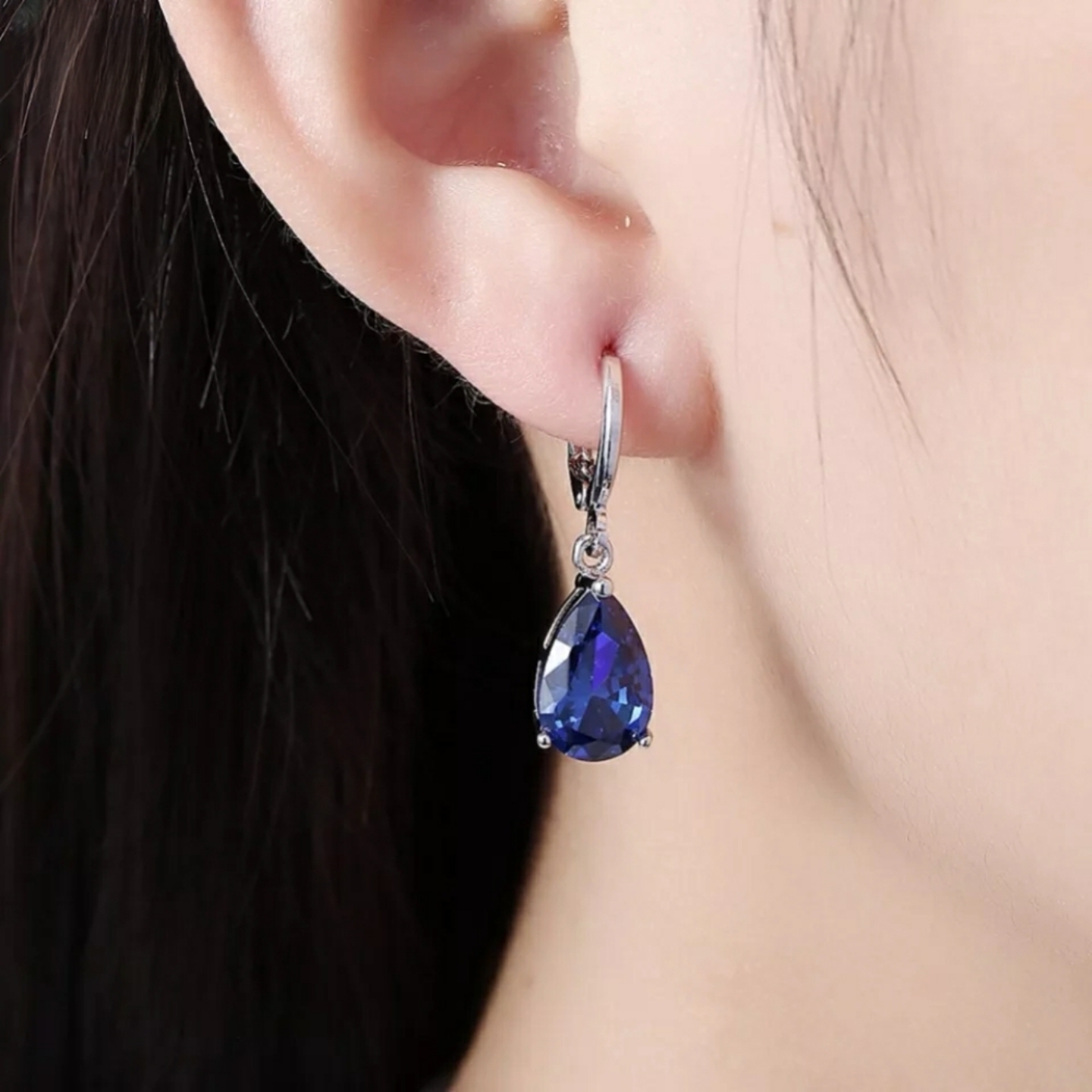 Sterling Silver Blue Fantasy Drops Earrings