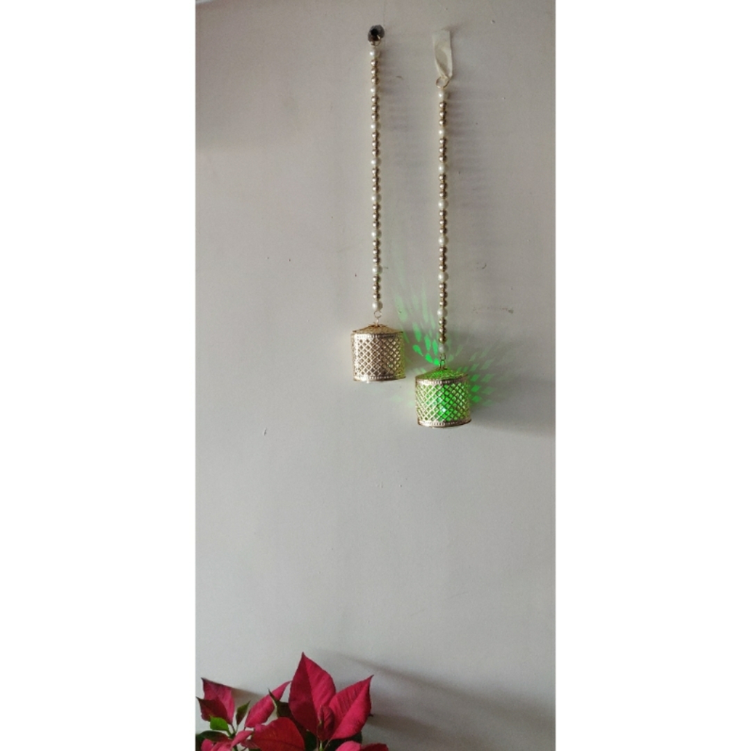 LED metal hanging with pearl chain